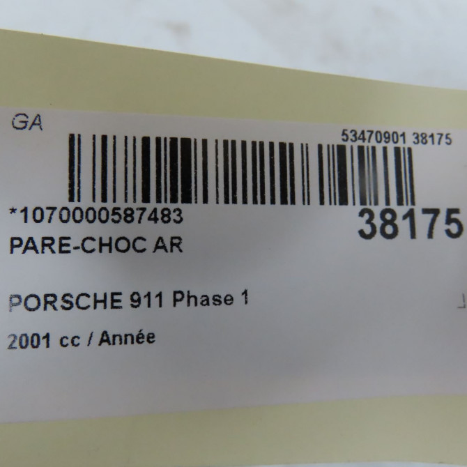 Pare-choc arrière occasion PORSCHE 911 Phase 1 07-2004->07-2008 7