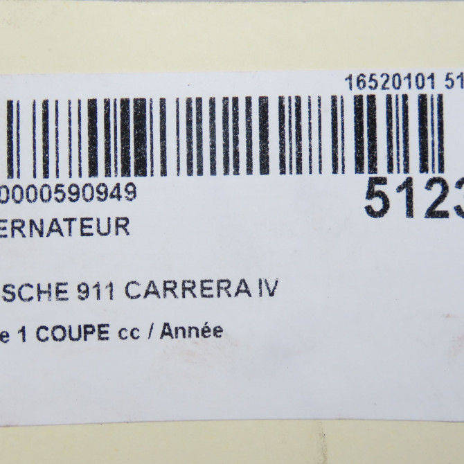 Alternateur occasion PORSCHE 146 Phase 1 04-1995->04-1999 3.4i 301ch 99660301205 8