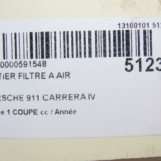 Boitier filtre a air occasion PORSCHE 146 Phase 1 04-1995->04-1999 3.4i 301ch 5