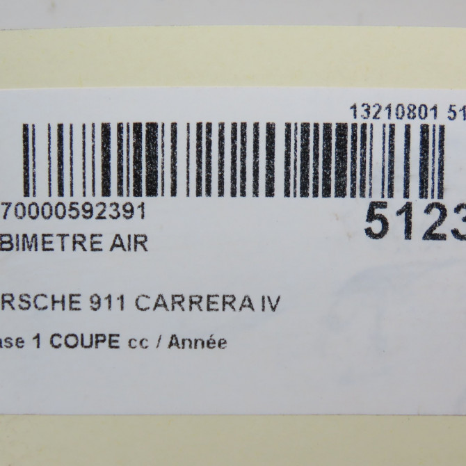 Debimetre air occasion PORSCHE 146 Phase 1 04-1995->04-1999 3.4i 301ch 99660612400 6