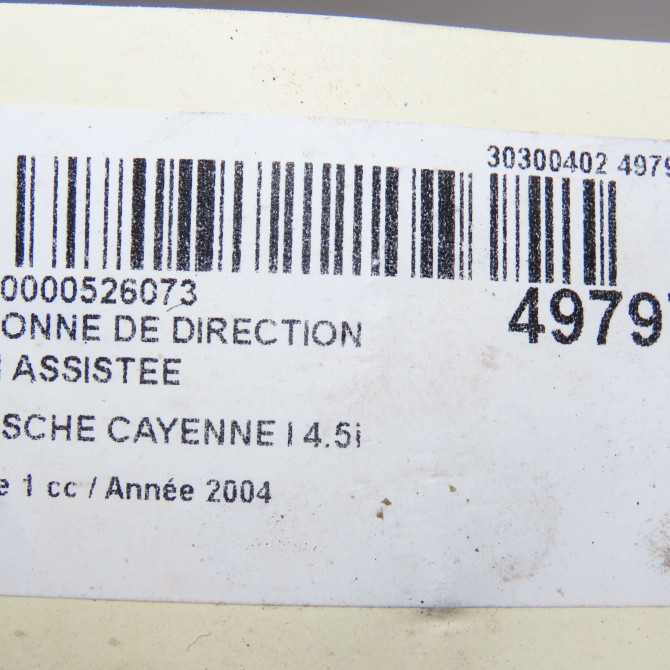 Colonne de direction non assistee occasion PORSCHE CAYENNE I Phase 1 11-2003->12-2006 4.5i 450ch 95534700720 8