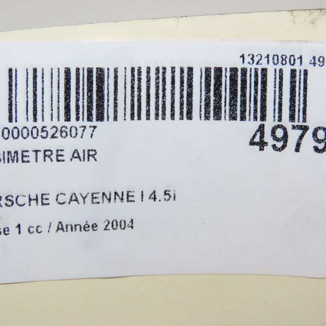 Debimetre air occasion PORSCHE CAYENNE I Phase 1 11-2003->12-2006 4.5i 450ch 7