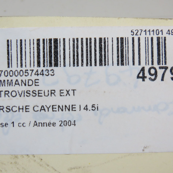 Commande retroviseur exterieur electrique gauche occasion PORSCHE CAYENNE I Phase 1 11-2003->12-2006 4.5i 450ch 5