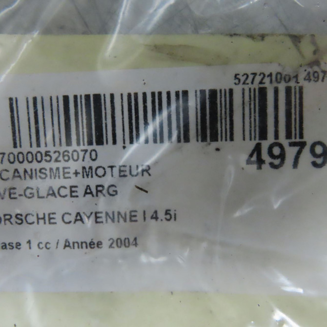 Mecanisme+moteur leve-glace arg occasion PORSCHE CAYENNE I Phase 1 11-2003->12-2006 4.5i 450ch 95553346103 4