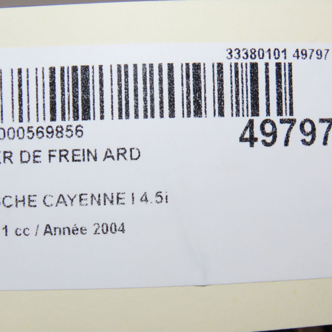 Etrier de frein arrière droit occasion PORSCHE CAYENNE I Phase 1 11-2003->12-2006 4.5i 450ch 95535242261 6