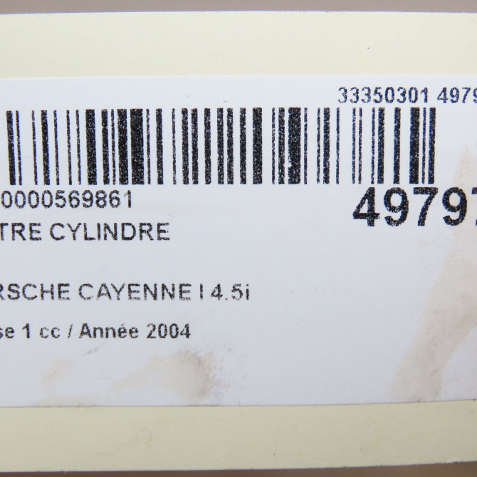 Maitre cylindre occasion PORSCHE CAYENNE I Phase 1 11-2003->12-2006 4.5i 450ch 95535501520 6