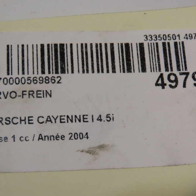 Servo-frein occasion PORSCHE CAYENNE I Phase 1 11-2003->12-2006 4.5i 450ch 95535592301 5