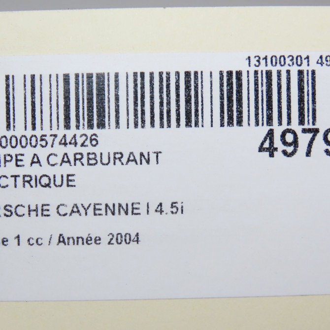 Pompe à carburant électrique occasion PORSCHE CAYENNE I Phase 1 11-2003->12-2006 4.5i 450ch 7