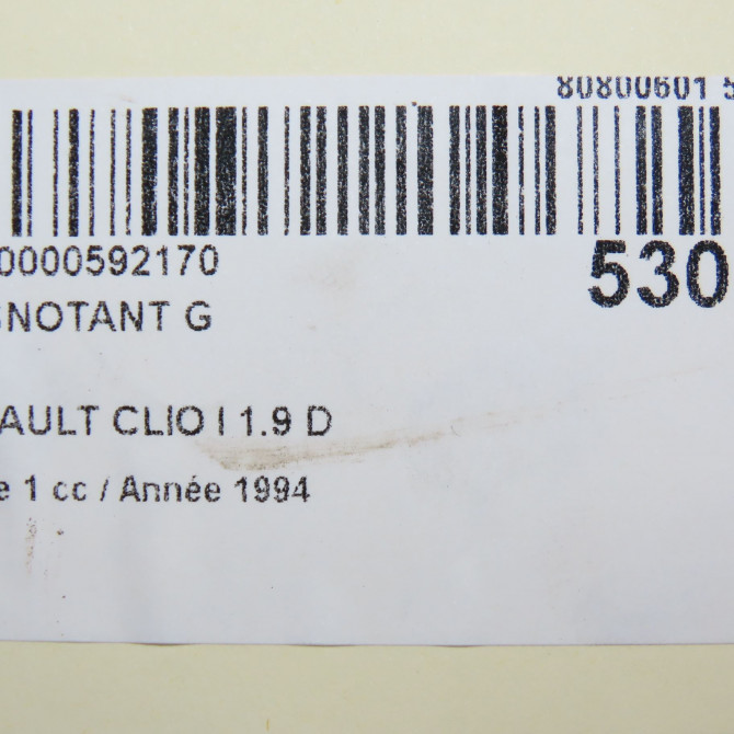 Clignotant gauche occasion RENAULT CLIO I Phase 1 06-1990->03-1994 1.9 D 7701349981 5