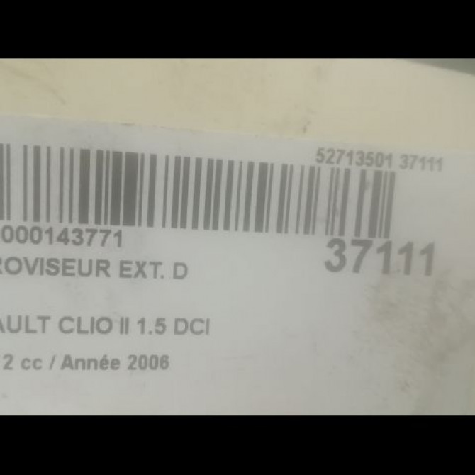 Retroviseur exterieur manuel droit occasion RENAULT CLIO II Phase 2 06-2001->07-2006 1.5 DCI 65ch 8200163302 3