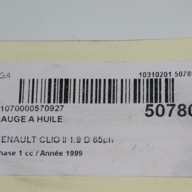 Jauge a huile occasion RENAULT CLIO II Phase 1 03-1998->06-2001 1.9 D 65ch 3