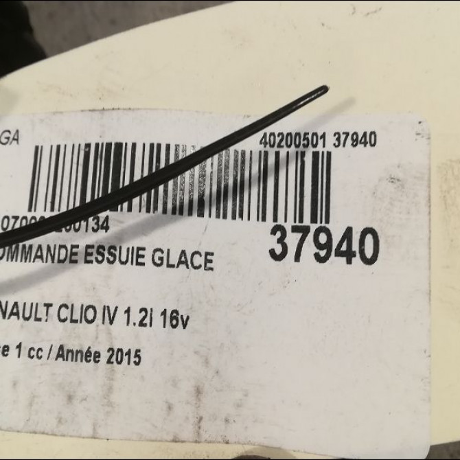 Commande essuie glace occasion RENAULT CLIO IV Phase 1 07-2012->... 1.2i 16v 75ch 8201168013 3