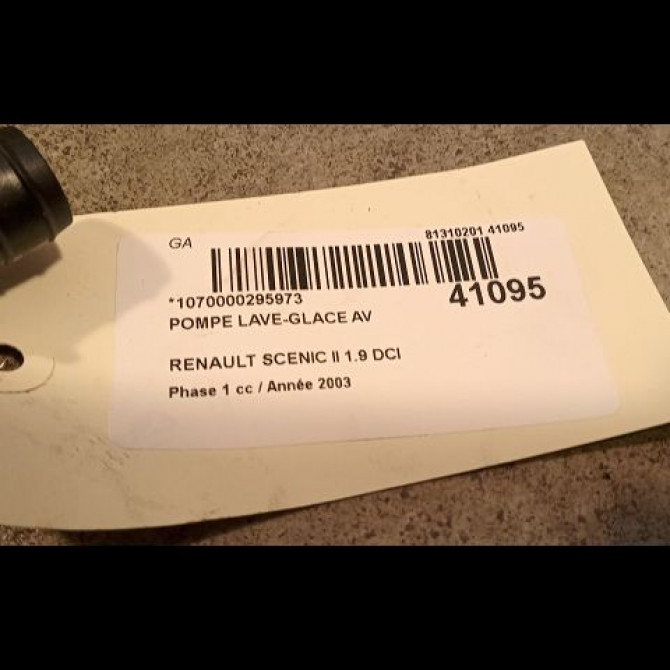 Pompe lave-glace avant occasion RENAULT SCENIC II Phase 1 03-2004->09-2006 1.9 DCI 120ch 7700428386 3