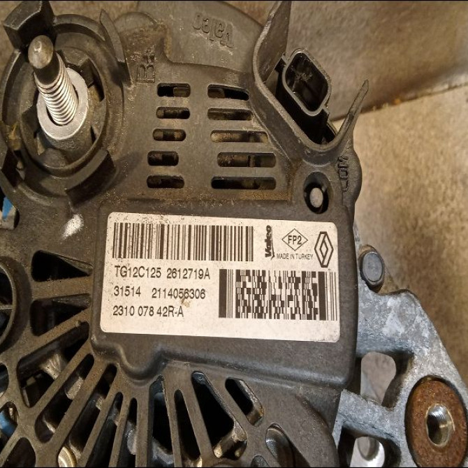 Alternateur occasion RENAULT CAPTUR Phase 1 02-2013->... 1.2i 118 16V 231006677R 3