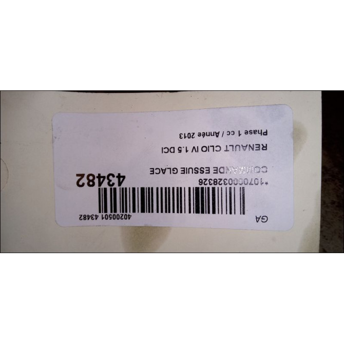 Commande essuie glace occasion RENAULT CLIO IV Phase 1 07-2012->... 1.5 DCI 75ch 8201168013 2