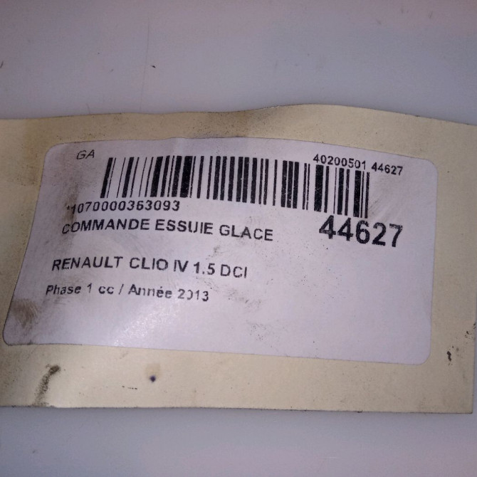 Commande essuie glace occasion RENAULT CLIO IV Phase 1 07-2012->... 1.5 DCI 90ch 8201168013 4