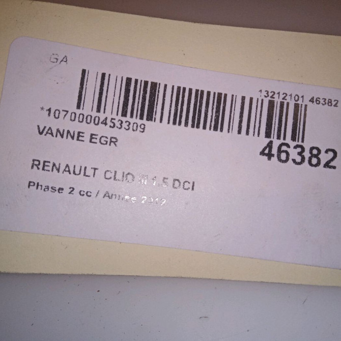Vanne EGR occasion RENAULT CLIO III Phase 2 03-2009->12-2014 1.5 DCI 85ch 8