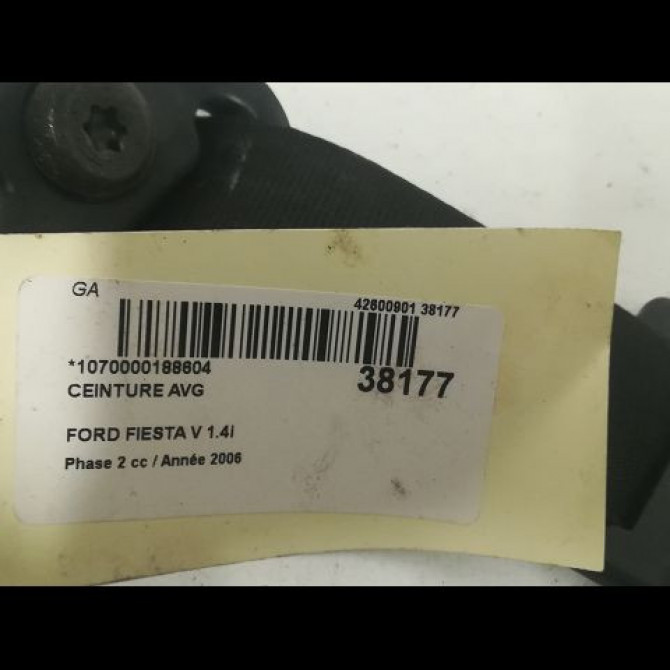 Ceinture avant gauche occasion FORD FIESTA V Phase 2 10-2005->10-2008 1.4i 1440581 4