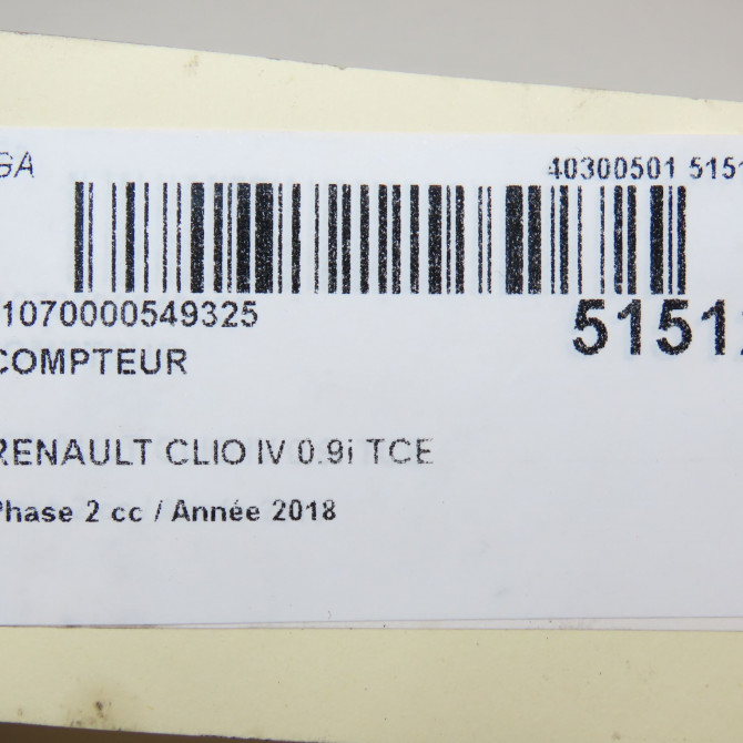 Compteur occasion RENAULT CLIO IV Phase 2 08-2016->... 0.9i TCE 248107748R 5