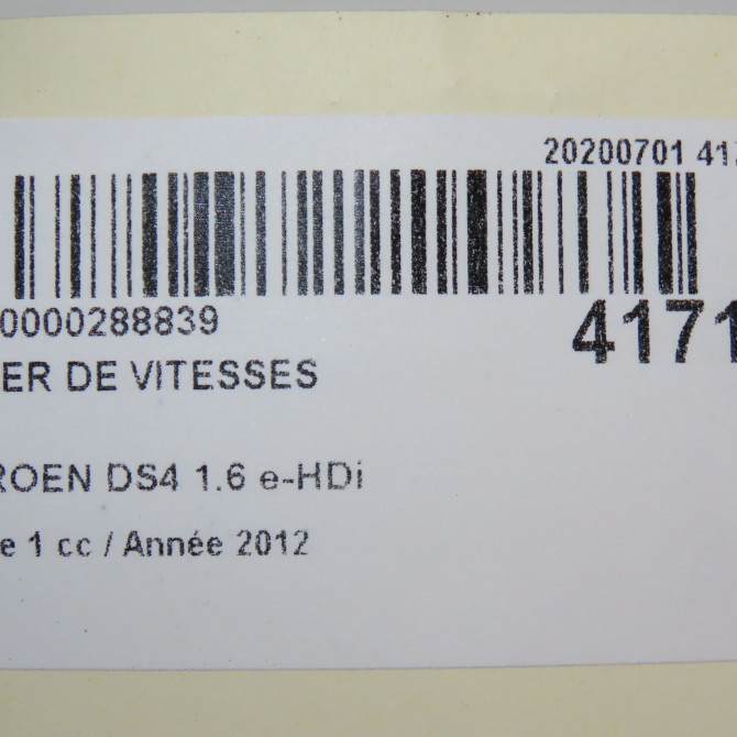 Levier de vitesses occasion CITROEN DS4 Phase 1 01-2011->03-2016 1.6 e-HDi 110ch 2400LT 6