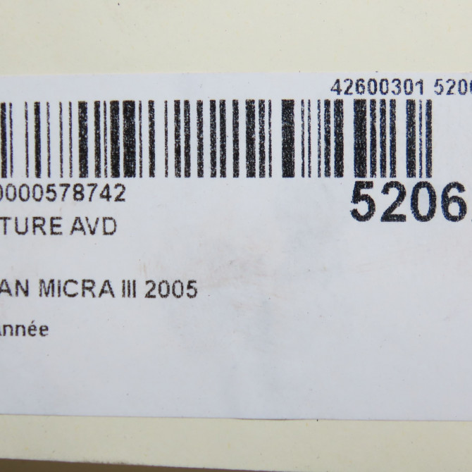 Ceinture avant droite occasion NISSAN MICRA III 86884AY310 7