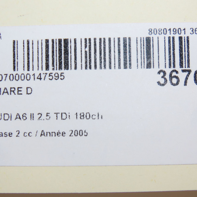 Phare droit occasion AUDI A6 II Phase 2 07-2001->05-2004 2.5 TDi 180ch 7
