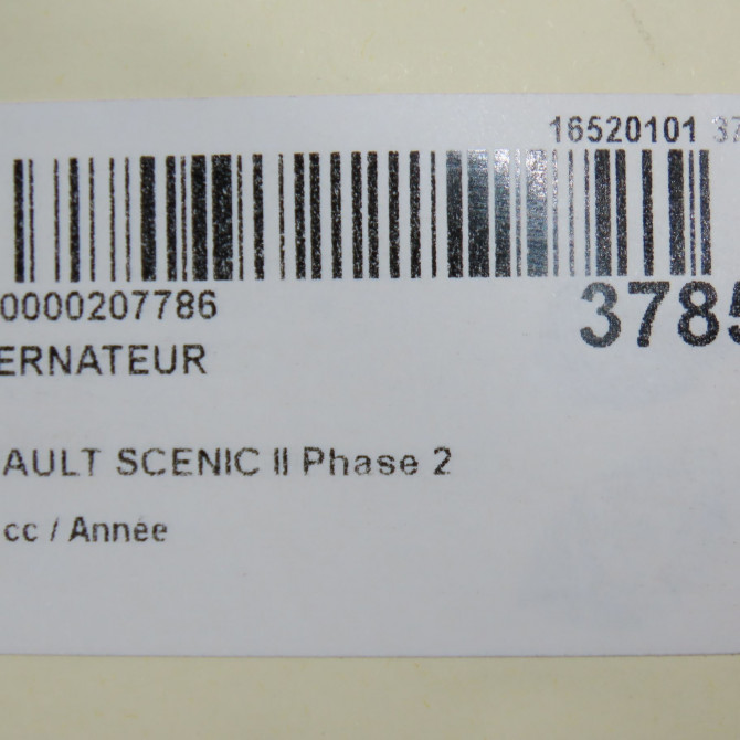 Alternateur occasion RENAULT SCENIC II Phase 2 09-2006->04-2009 8200667611 8