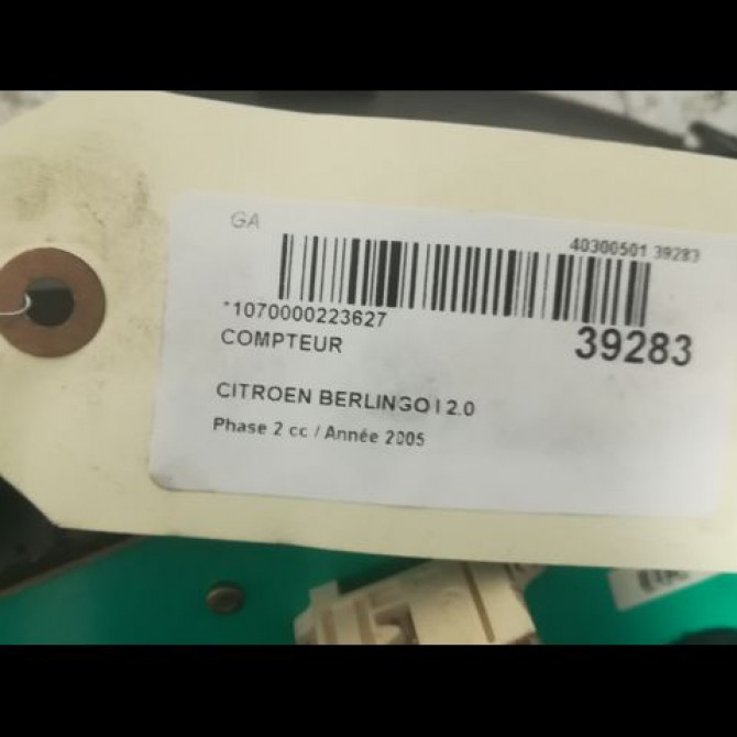 Compteur occasion CITROEN BERLINGO I Phase 2 11-2002->10-2010 2.0 HDi 90ch 6105V4 3