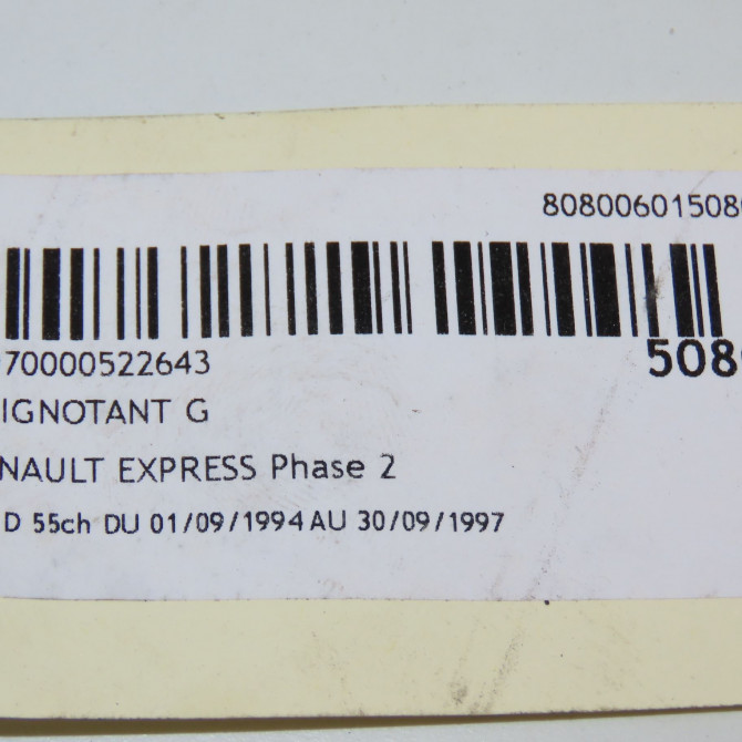 Clignotant gauche occasion RENAULT EXPRESS Phase 2 09-1994->09-1997 1.9 D 55ch 7701203558 4