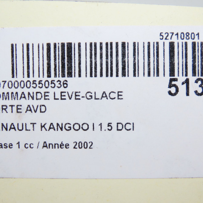 Commande lève-glace porte avant droite occasion RENAULT KANGOO I Phase 1 09-1997->06-2003 1.5 DCI 8v 80ch 8200090316 5
