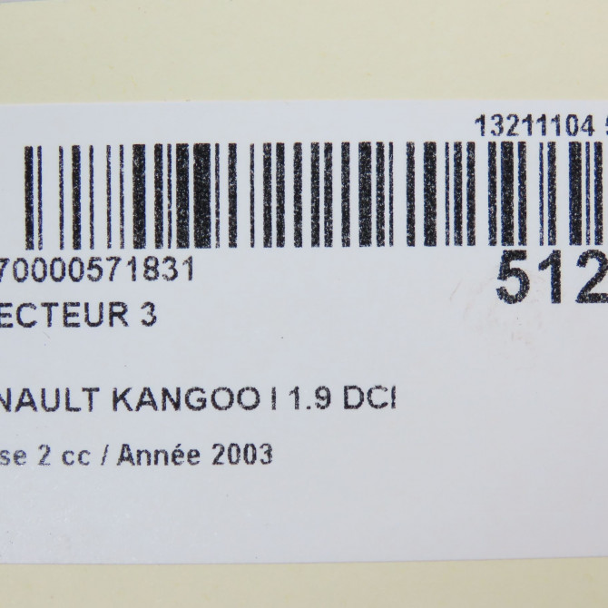 occasion RENAULT KANGOO I Phase 2 03-2003->06-2010 1.9 DCI 8v 85ch 8200100696 5