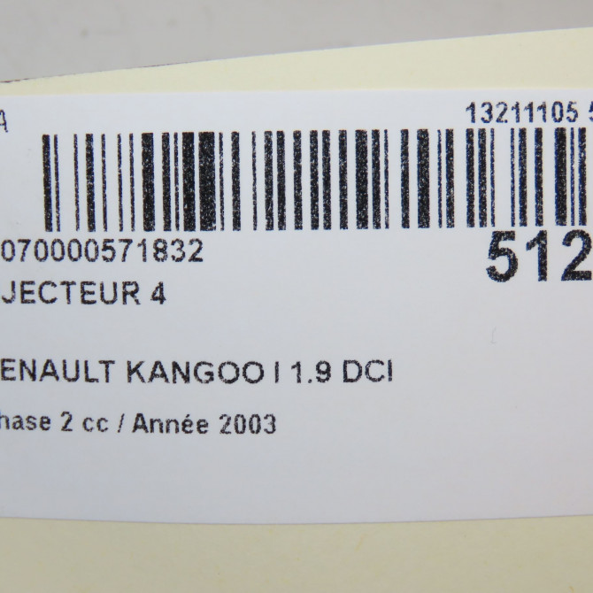 occasion RENAULT KANGOO I Phase 2 03-2003->06-2010 1.9 DCI 8v 85ch 8200100696 5