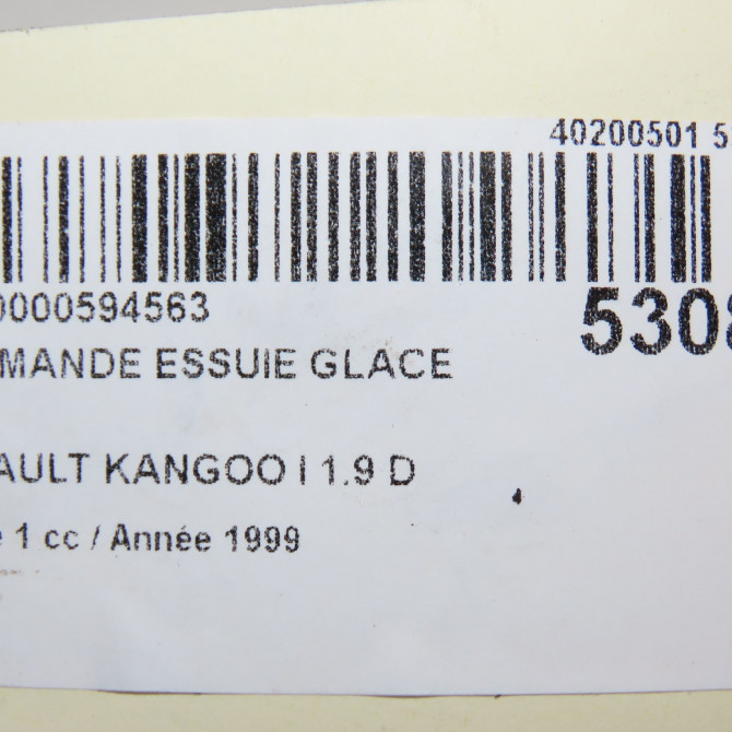 Commande essuie glace occasion RENAULT KANGOO I Phase 1 09-1997->06-2003 1.9 D 55ch 7701044280 5