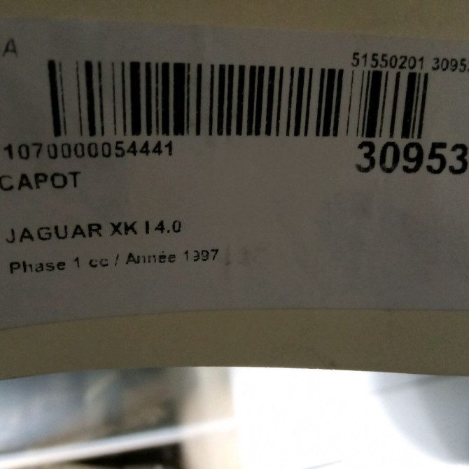 Capot occasion JAGUAR XK I Phase 1 10-1996->12-2005 4.0 3