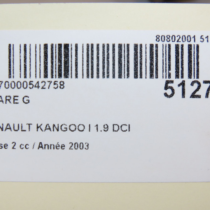 Phare gauche occasion RENAULT KANGOO I Phase 2 03-2003->06-2010 1.9 DCI 8v 85ch 260600286R 5