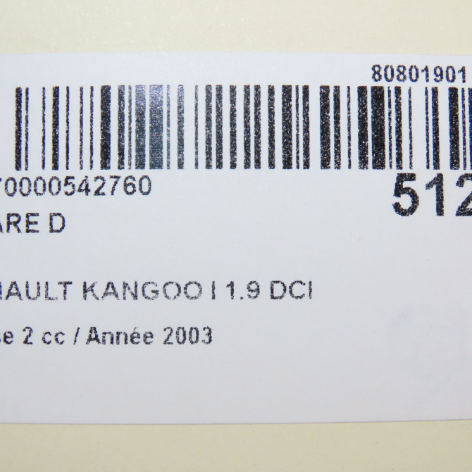 Phare droit occasion RENAULT KANGOO I Phase 2 03-2003->06-2010 1.9 DCI 8v 85ch 260107835R 4
