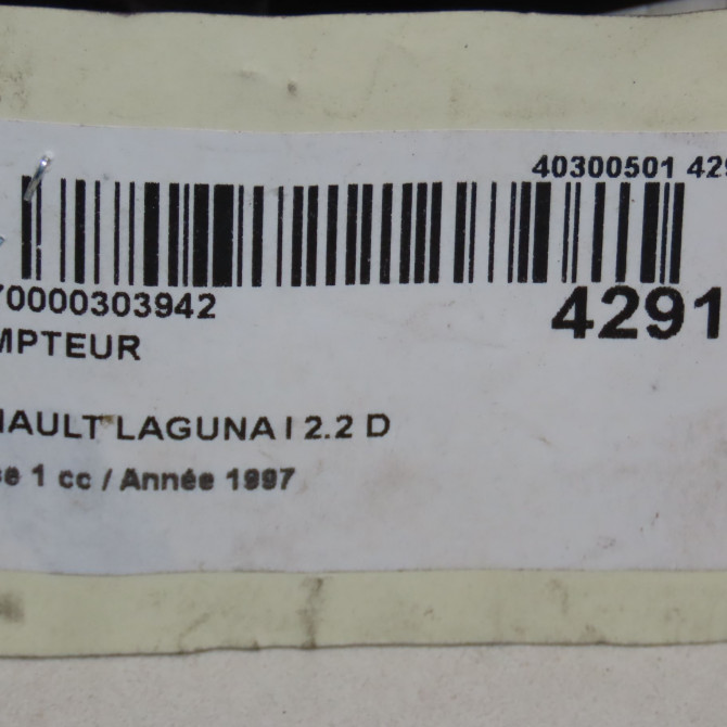 Compteur occasion RENAULT LAGUNA I Phase 1 01-1994->04-1998 2.2 D 7701038712 6