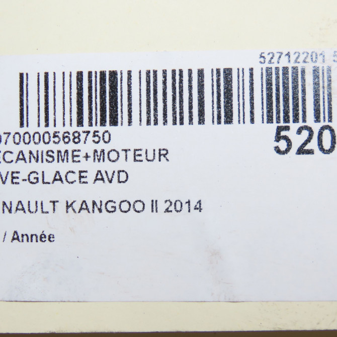 Mecanisme + moteur lève-glace avant droit occasion RENAULT KANGOO II 807207012R 6