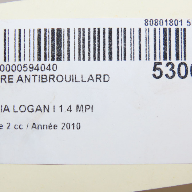 Phare antibrouillard avant gauche occasion DACIA LOGAN I Phase 2 07-2008->12-2012 1.4 MPI 261508367R 5