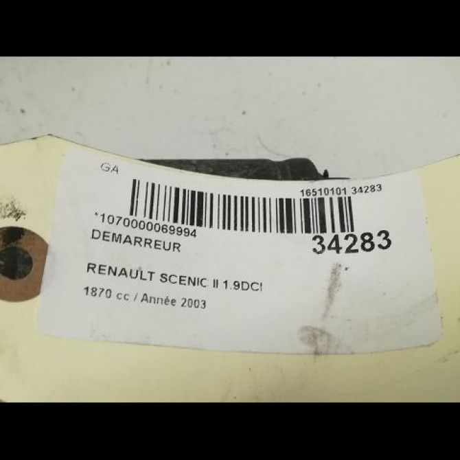 Démarreur occasion RENAULT SCENIC II Phase 1 03-2004->09-2006 8200628426 6