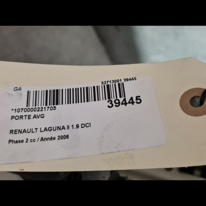 Porte avant gauche occasion RENAULT LAGUNA II Phase 2 03-2005->09-2007 1.9 DCI 110ch 7751472437 2