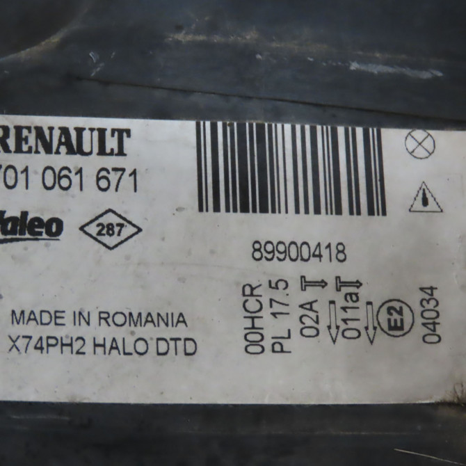 Phare droit occasion RENAULT LAGUNA II Phase 2 03-2005->09-2007 1.9 DCI 120ch 7701061671 4