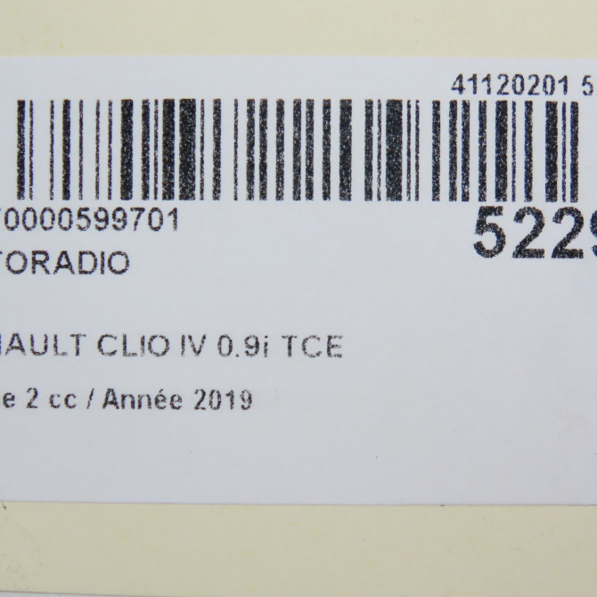 Autoradio occasion RENAULT CLIO IV Phase 2 08-2016->... 0.9i TCE 281155830R 8