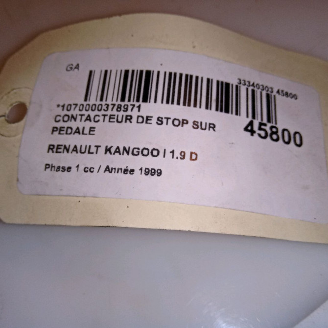 occasion RENAULT KANGOO I Phase 1 09-1997->06-2003 1.9 D 65ch 7700414988 2