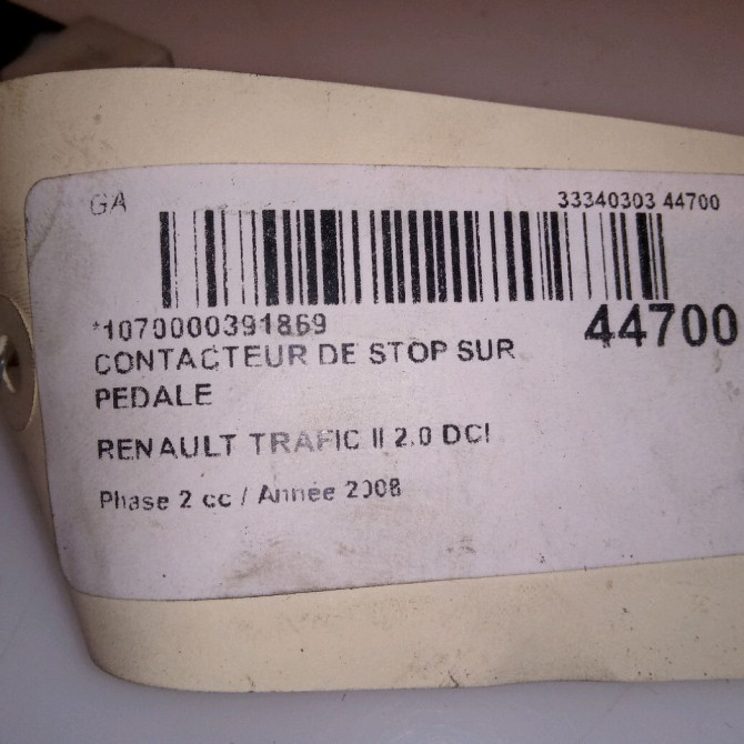 occasion RENAULT TRAFIC II Phase 2 08-2006->... 2.0 DCI 90ch 7700414988 4