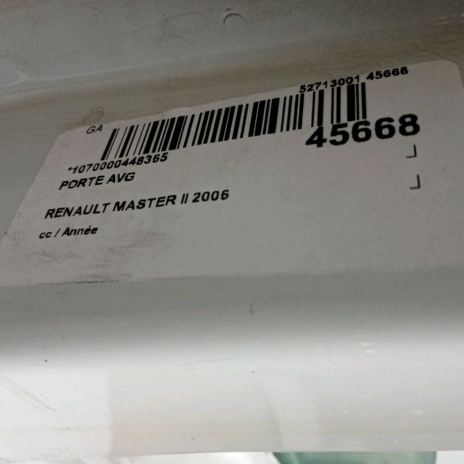 Porte avant gauche occasion RENAULT MASTER II 7751474636 4