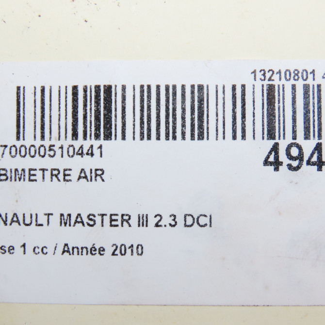 Debimetre air occasion RENAULT MASTER III Phase 1 04-2010->... 2.3 DCI 16v 100ch 7