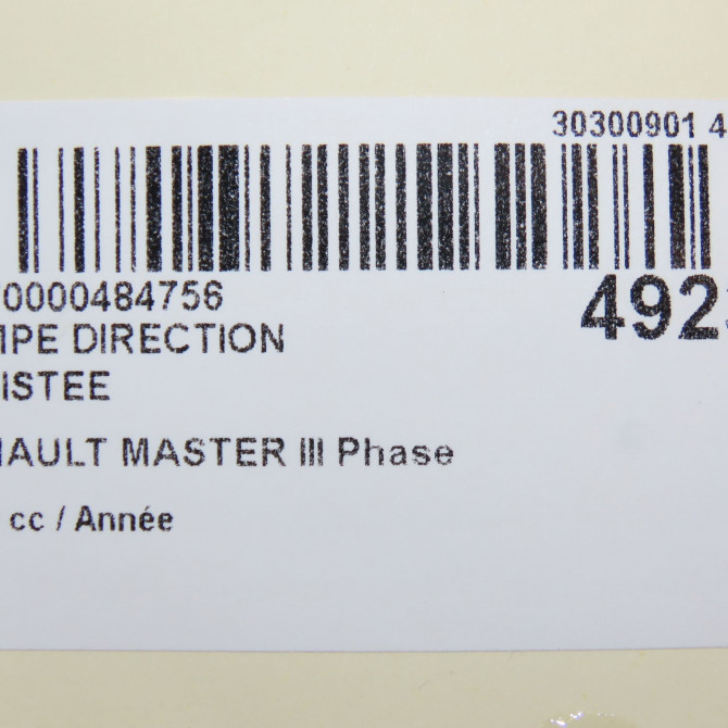 Pompe direction assistee occasion RENAULT MASTER III Phase 1 04-2010->... 491100915R 7