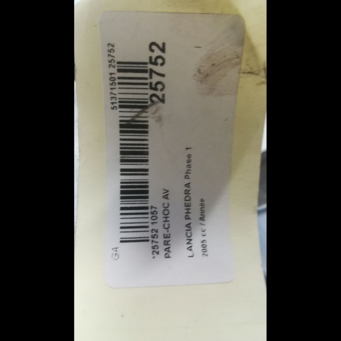 Pare-choc avant occasion LANCIA PHEDRA Phase 1 09-2002->10-2010 9467113578 4