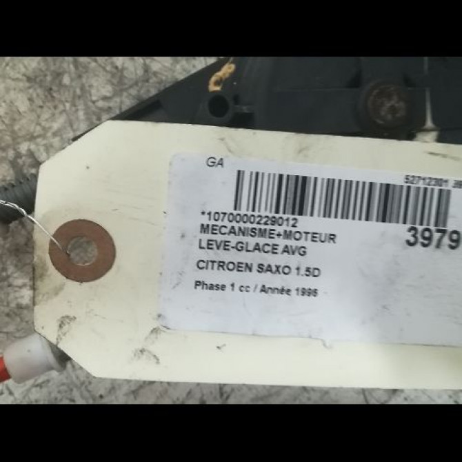 Mecanisme+moteur leve-glace avg occasion CITROEN SAXO Phase 1 03-1996->09-1999 1.5D 9221H2 3